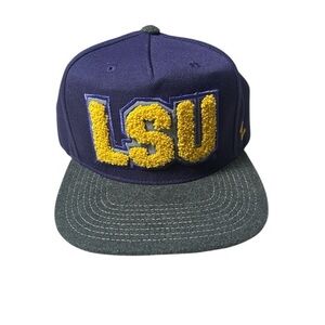 Zephyr Men's Snapback LSU Jock‎ 5PNL Louisiana State Tigers Gray Purple Hat